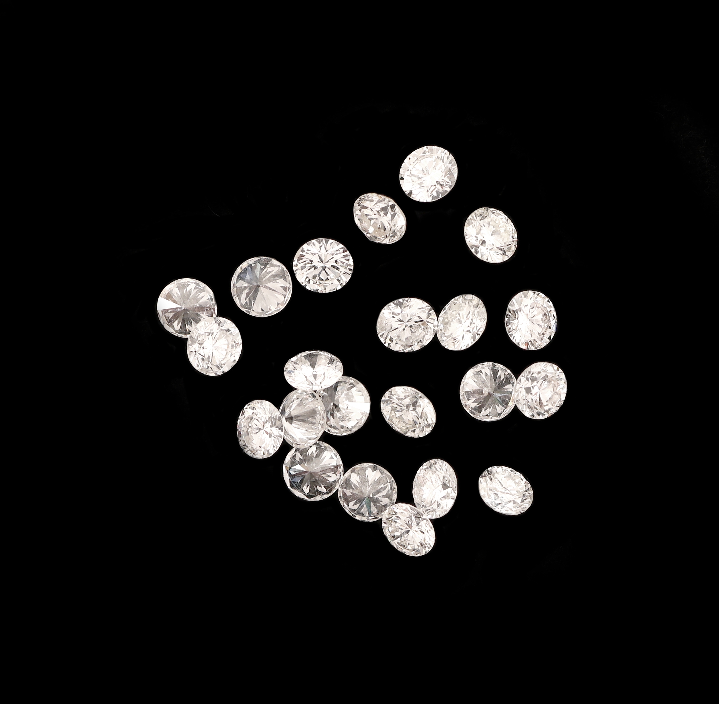 Image 27144340 - Lot lose Brillanten zus. ca. 1.00 ct feines Weiß-Weiß/vs, D. ca. 2.2 - 2.3 mm, ...