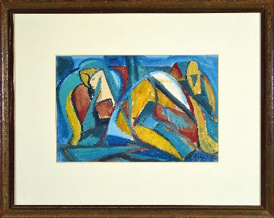 27144309k - Otto Ditscher, 1903-1987 Neuhofen, Weiblicher Akt, abstrakt-kubistische Komposition, ...