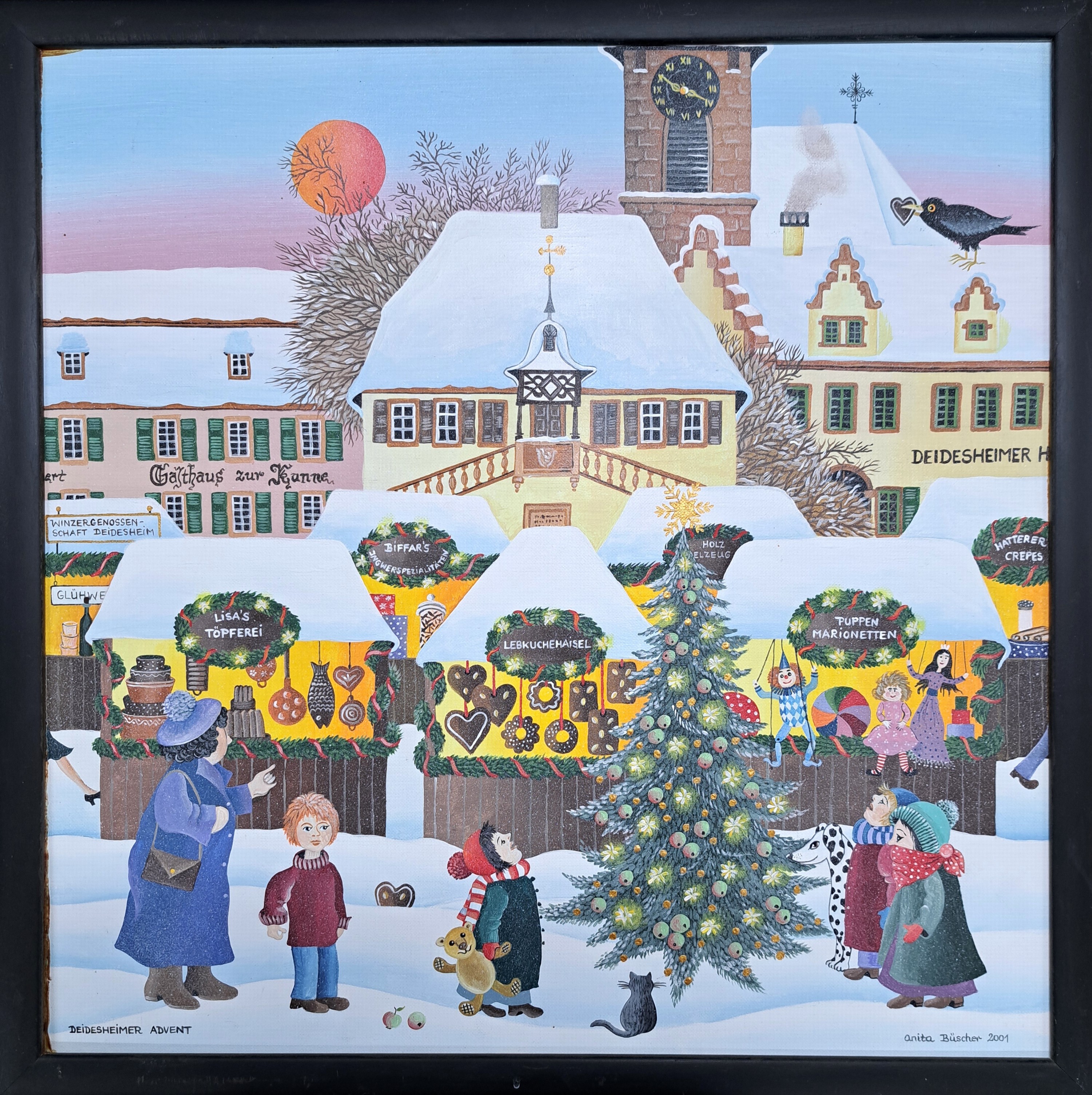 Image 27144483 - Anita Büscher, 1940 Ludwigshafen-Oggersheim - 2012, naive phantastische Komposition, ...