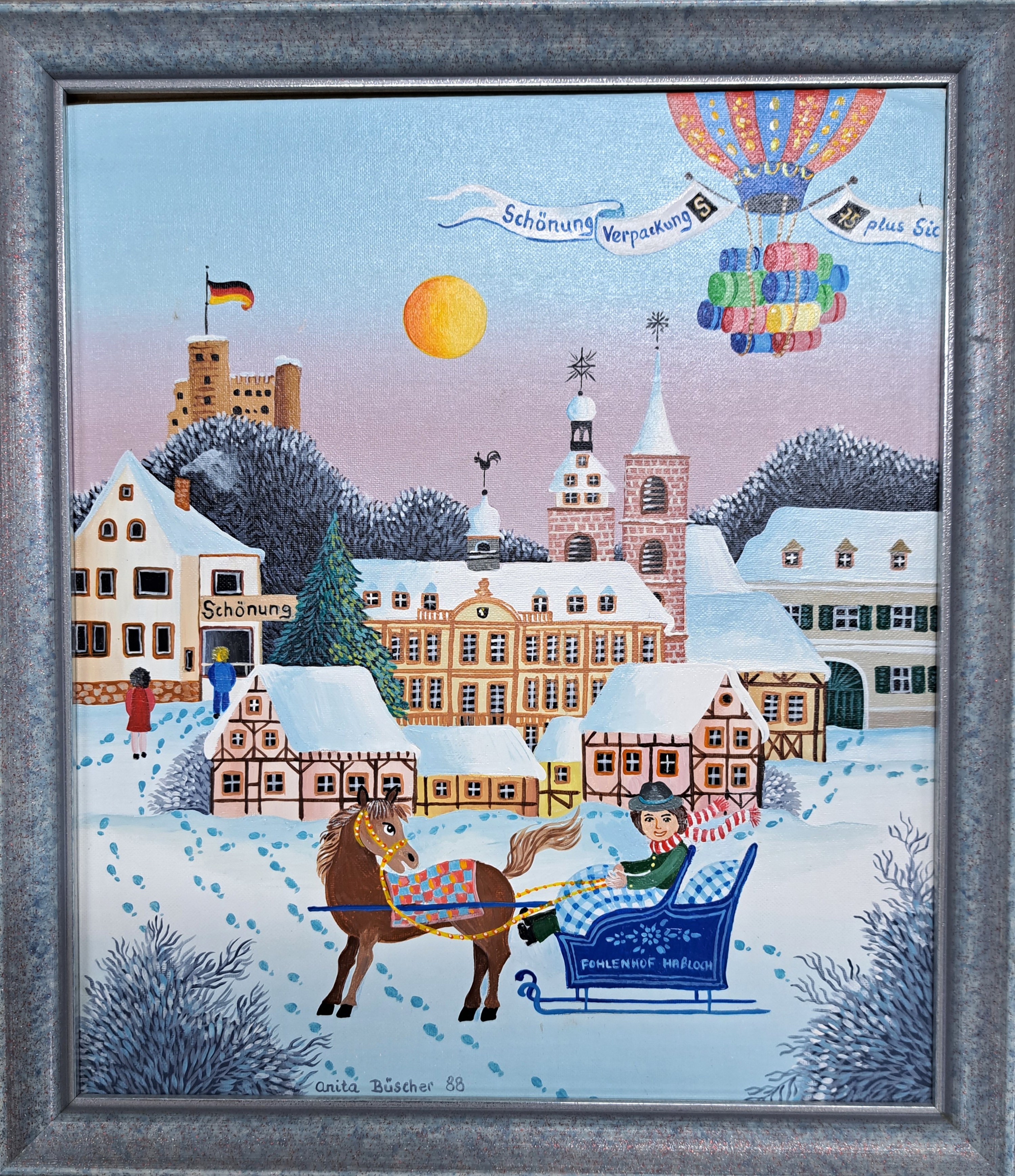 Image 27144484 - Anita Büscher, 1940 Ludwigshafen-Oggersheim - 2012, naive phantastische Komposition, ...