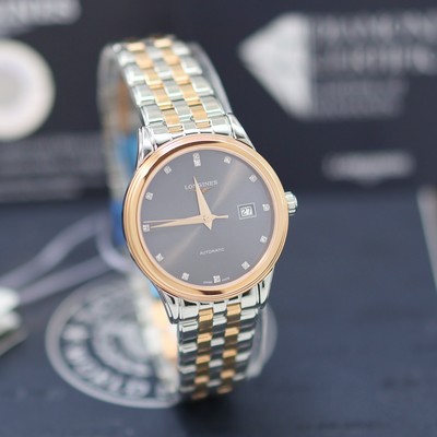 27144403b - LONGINES Flagship ungetragene Damenarmbanduhr Referenz L4.374.3.77.7, Automatik, ...