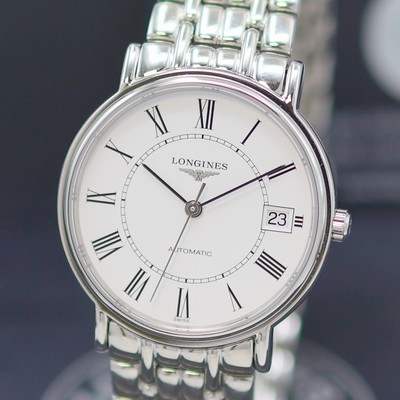 27144507a - LONGINES Présence ungetragene Armbanduhr Referenz L4.821.4.11.6, Automatik, beids. ...