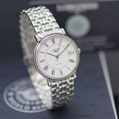27144507b - LONGINES Présence ungetragene Armbanduhr Referenz L4.821.4.11.6, Automatik, beids. ...