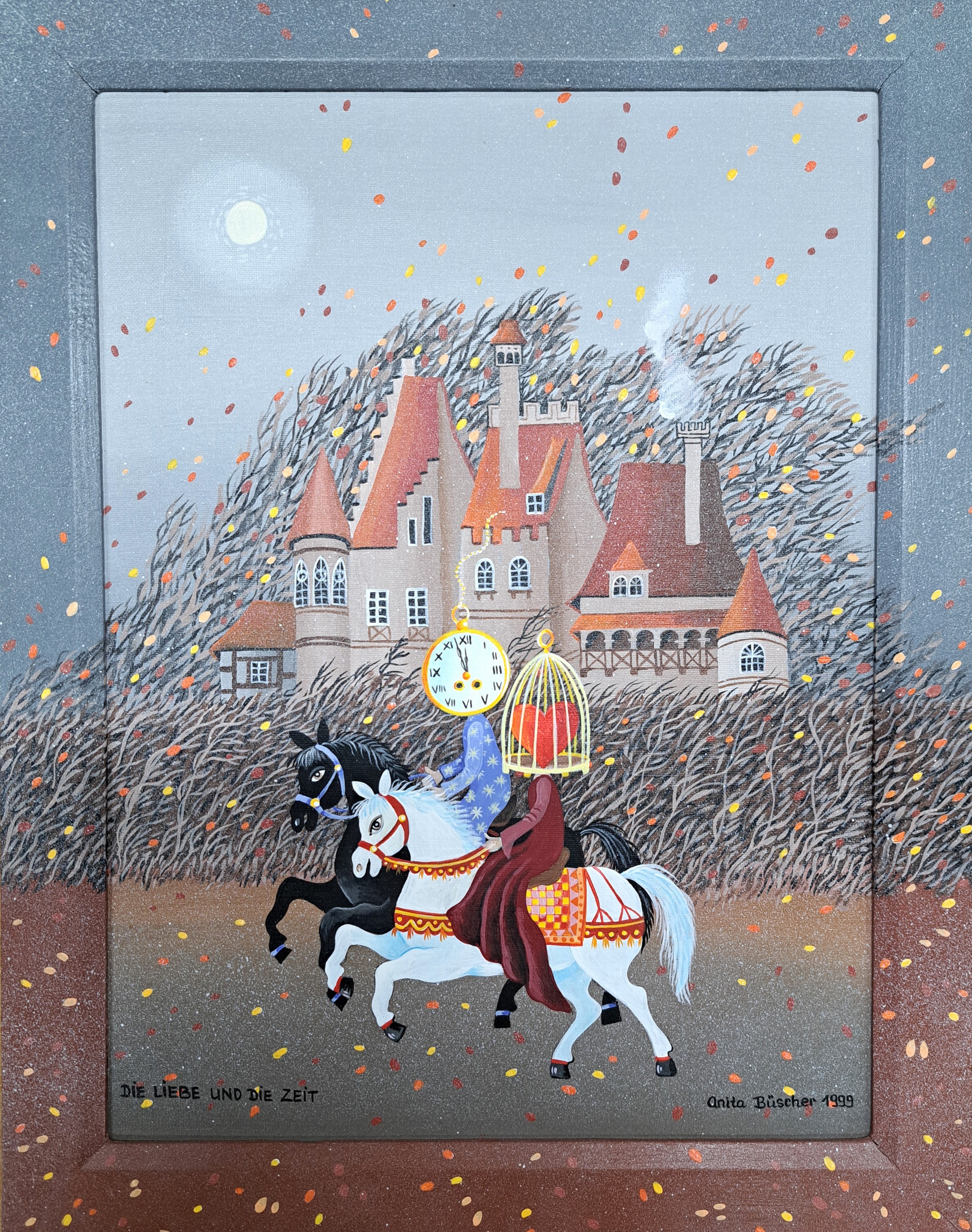 Image 27144771 - Anita Büscher, 1940 Ludwigshafen-Oggersheim - 2012, naive phantastische Komposition, ...