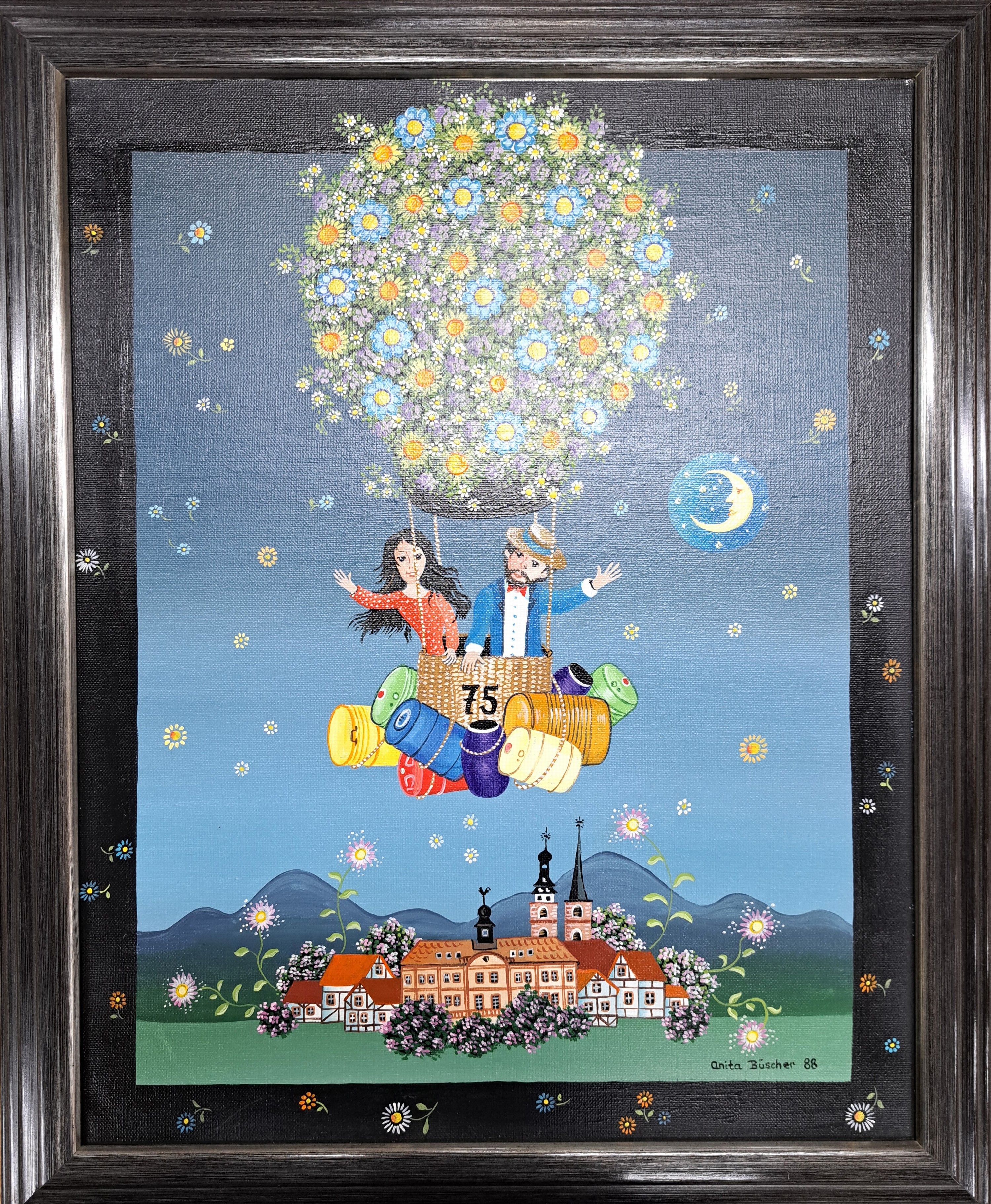 Image 27144773 - Anita Büscher, 1940 Ludwigshafen-Oggersheim - 2012, naive phantastische Komposition, ...