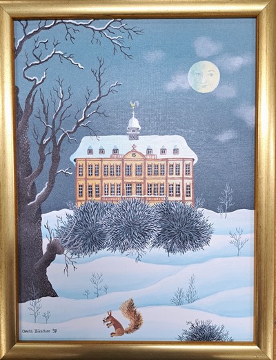 Image Anita Büscher, 1940 Ludwigshafen-Oggersheim - 2012, naive phantastische Komposition, ...