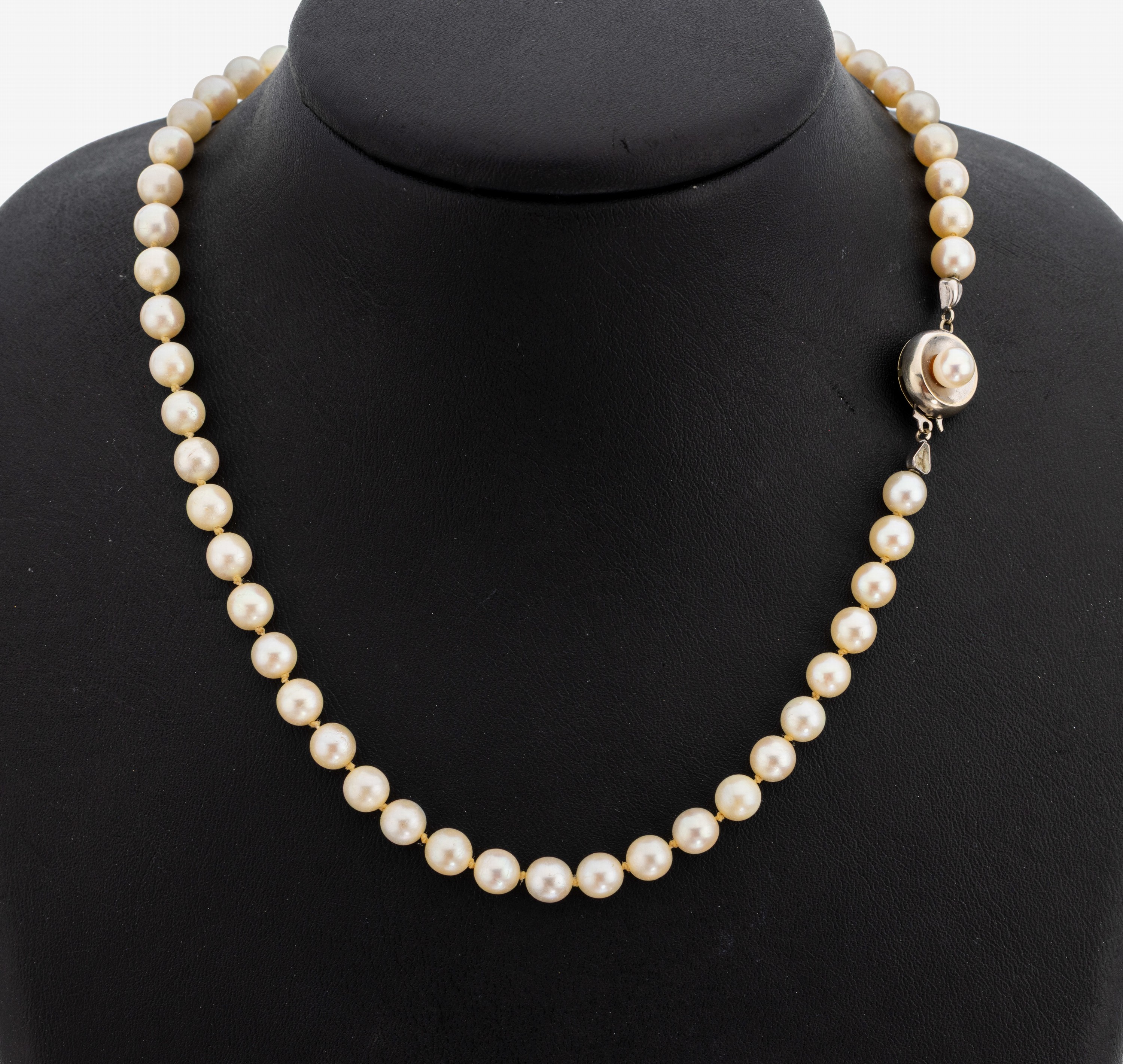 Image 27144947 - Perl-Collier mit 14 kt Gold Schließe, WG/GG585/000, Akoyazuchtperlen, D. ca. 6-6.2 mm, ...