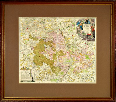 27145045a - Zwei historische Kupferstichkarten: a. Leipzig, Math.Seutter, koloriert,, ca. 46 x 28cm ...