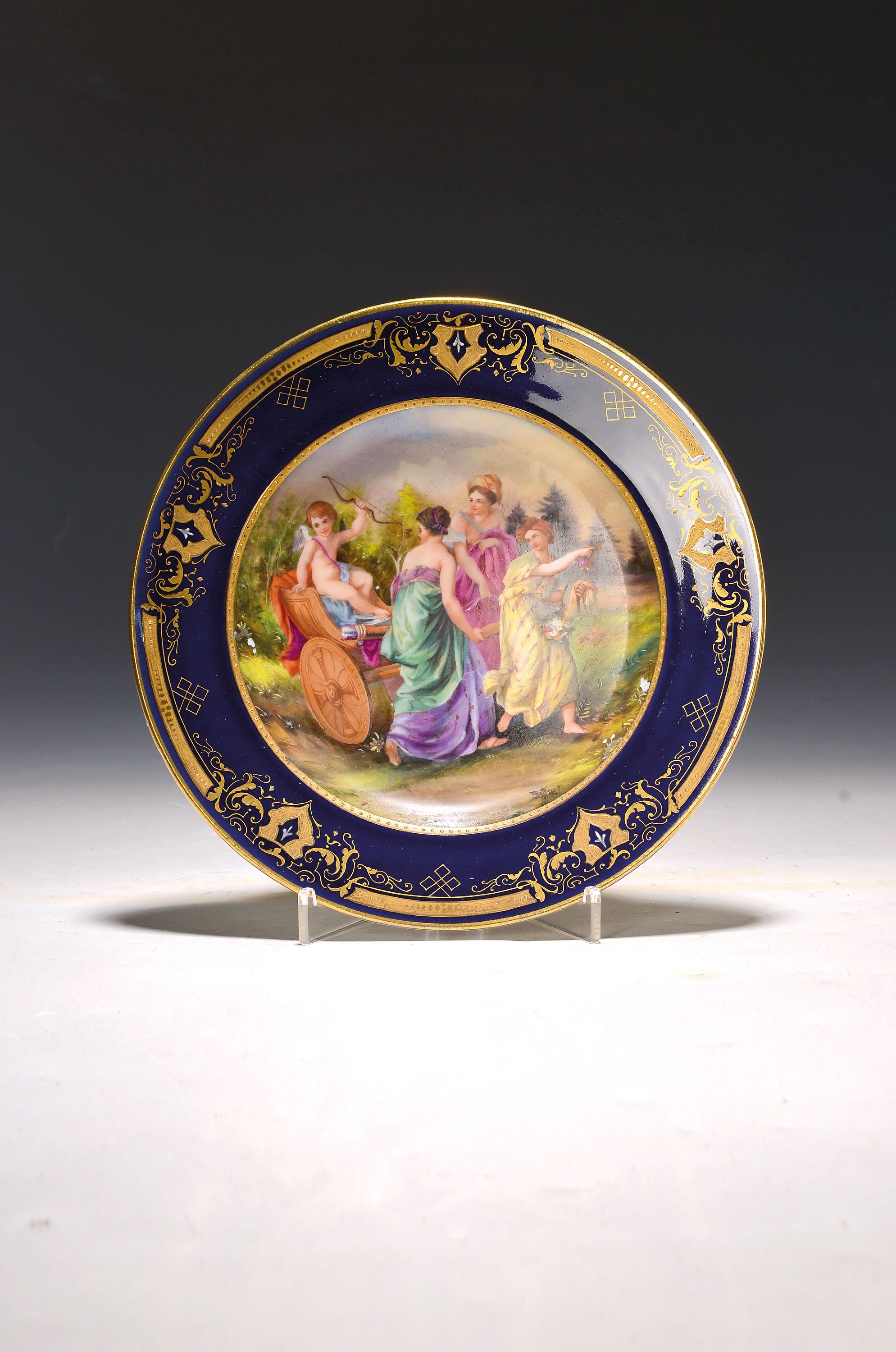 Image 27145333 - Zierteller nach Wiener Vorbild um, 1900, wohl Rudolstadt, allegorische, Darstellung, ...