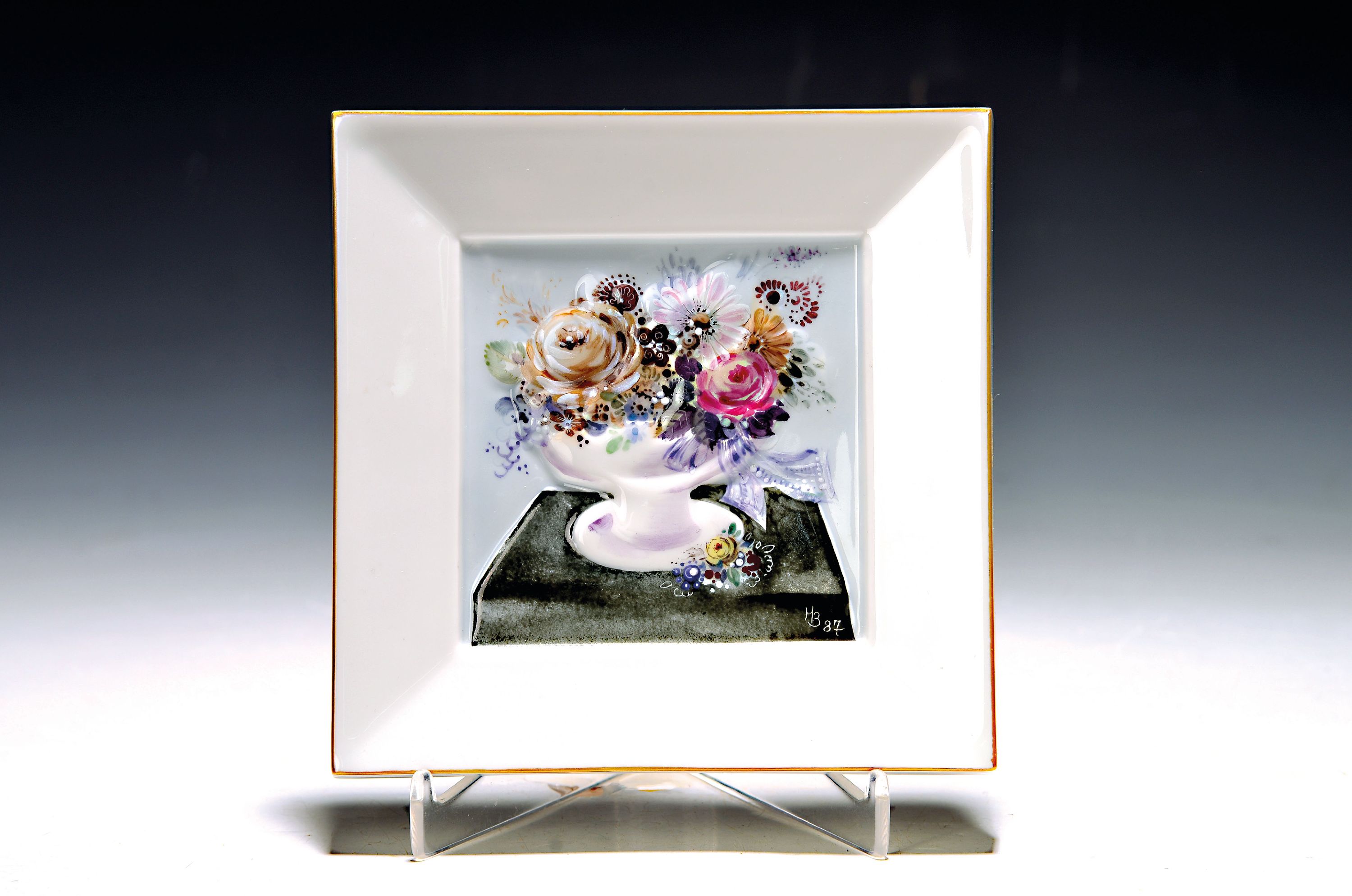 Image 27145411 - Porzellan-Bildplatte, Peter Strang (1936-2022) für Meissen, datiert 1987, Porzellan, ...