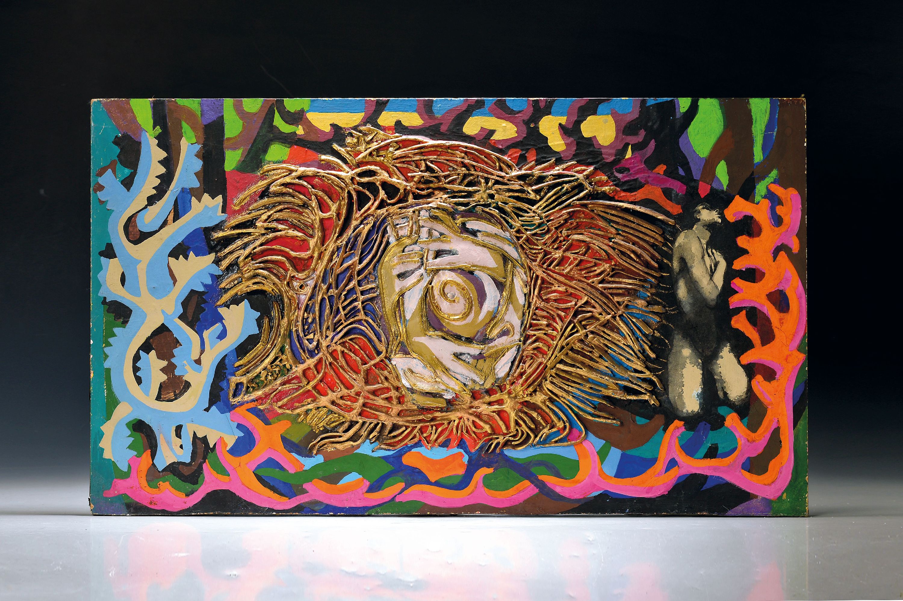 Image 27145418 - Harry Maclean, 1908-1994, Material- bzw. Reliefbild, ´Das Martyrium des Hl. Sebastian´ , ...