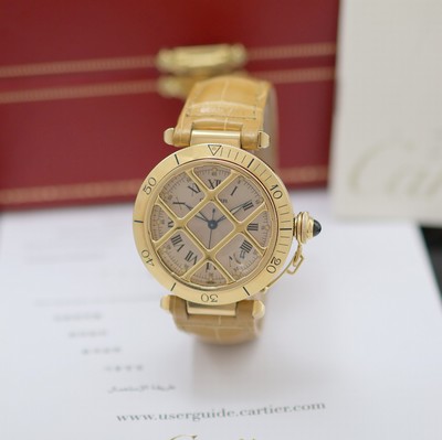 27145404b - CARTIER Pasha Armbanduhr in GG 750/000 Referenz 1021, Automatik, Boden 8-fach verschr., ...
