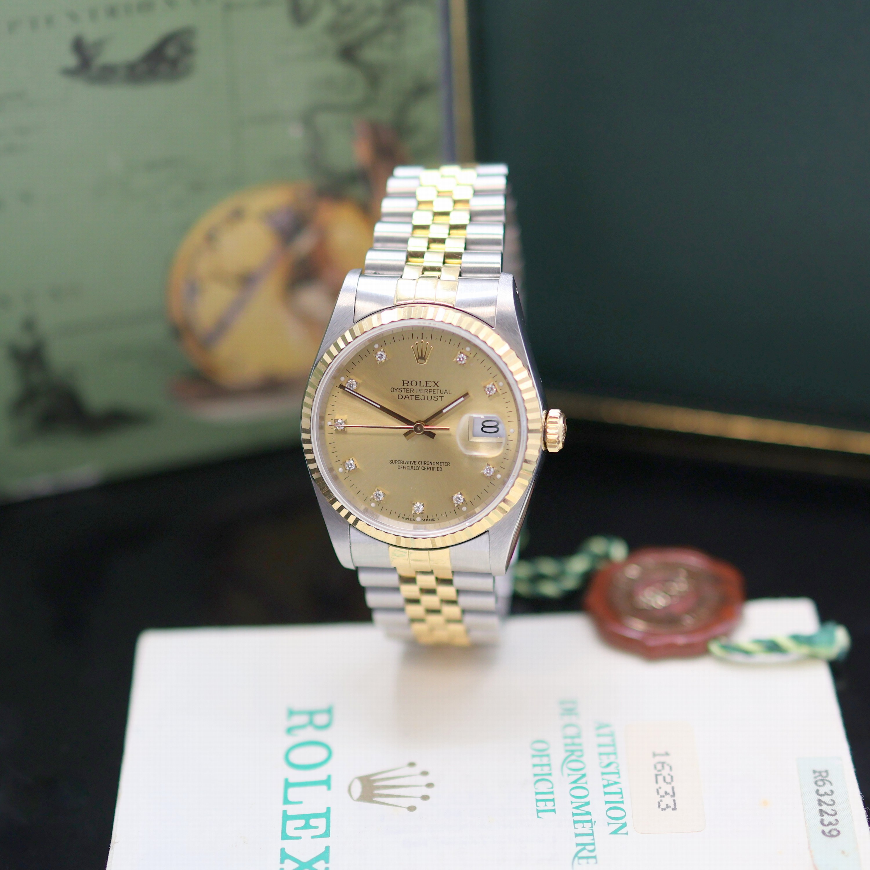 Image 27145602 - ROLEX Oyster Perpetual Datejust Armbanduhr Referenz 16233, Automatik, Chronometer der ...
