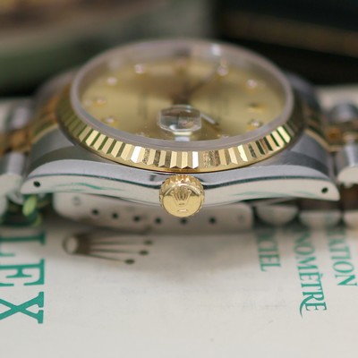 27145602e - ROLEX Oyster Perpetual Datejust Armbanduhr Referenz 16233, Automatik, Chronometer der ...