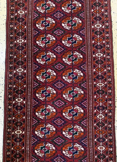 27145603b - Buchara, Turkmenistan, Ende 20.Jhd, Wolle auf Wolle, ca. 270 x 77 cm, EHZ: 2 ...
