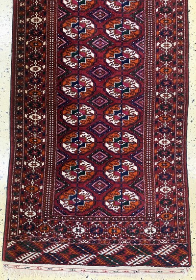 27145603c - Buchara, Turkmenistan, Ende 20.Jhd, Wolle auf Wolle, ca. 270 x 77 cm, EHZ: 2 ...