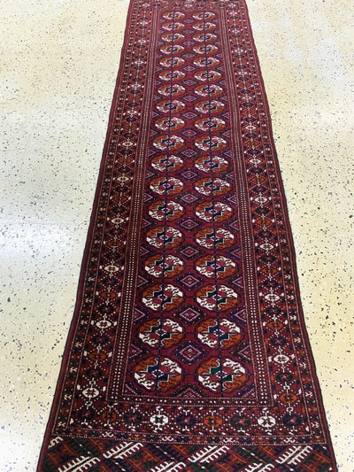 27145603d - Buchara, Turkmenistan, Ende 20.Jhd, Wolle auf Wolle, ca. 270 x 77 cm, EHZ: 2 ...