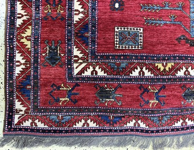 27145606b - Kazak-Motiv, Pakistan, Ende 20.Jhd, Wolle auf Wolle, ca. 320 x 235 cm, EHZ:(nahezu ...