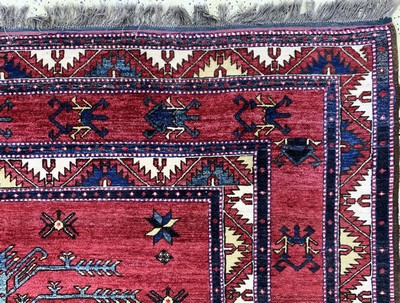 27145606f - Kazak-Motiv, Pakistan, Ende 20.Jhd, Wolle auf Wolle, ca. 320 x 235 cm, EHZ:(nahezu ...