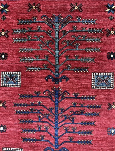 27145606h - Kazak-Motiv, Pakistan, Ende 20.Jhd, Wolle auf Wolle, ca. 320 x 235 cm, EHZ:(nahezu ...