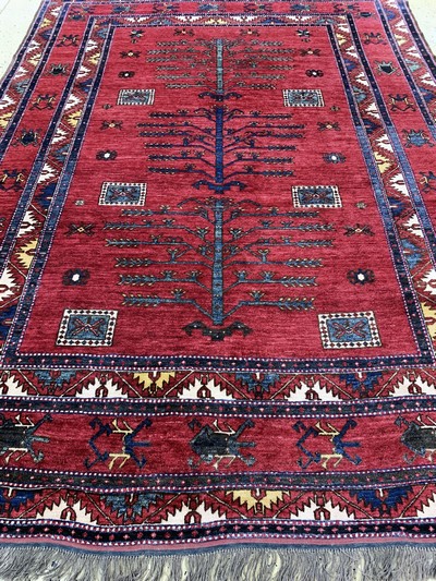 27145606i - Kazak-Motiv, Pakistan, Ende 20.Jhd, Wolle auf Wolle, ca. 320 x 235 cm, EHZ:(nahezu ...