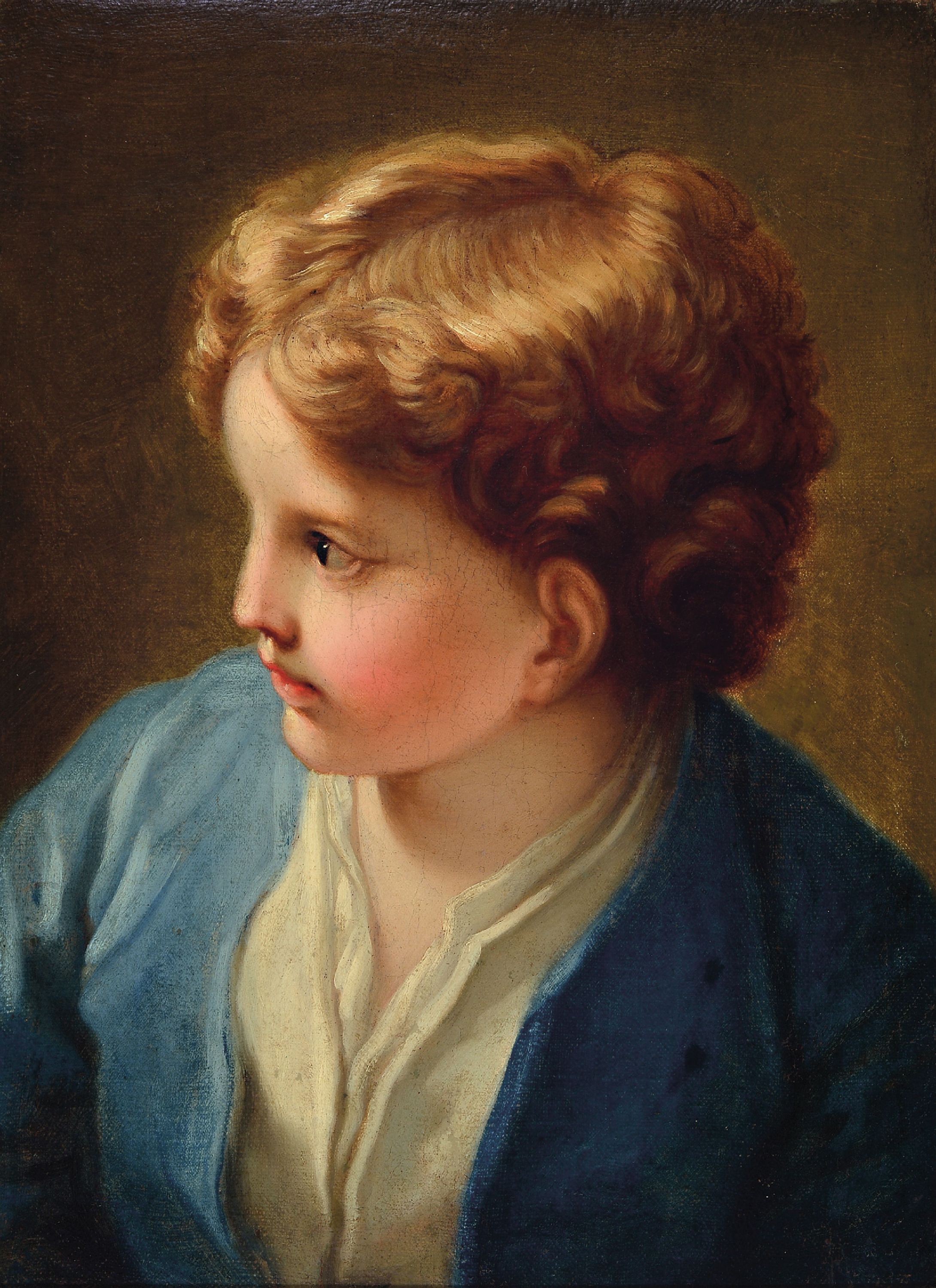 Image 27145718 - Unidentified artist the Munich school, 19th century, blonde boy in profile, unsigned, ...