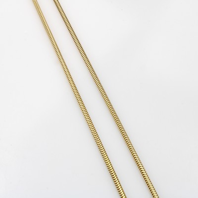 27145894a - Schlangenkette, GG 585/000, Stärke ca. 2.5 mm, Karabinerschl., L. ca. 45 cm