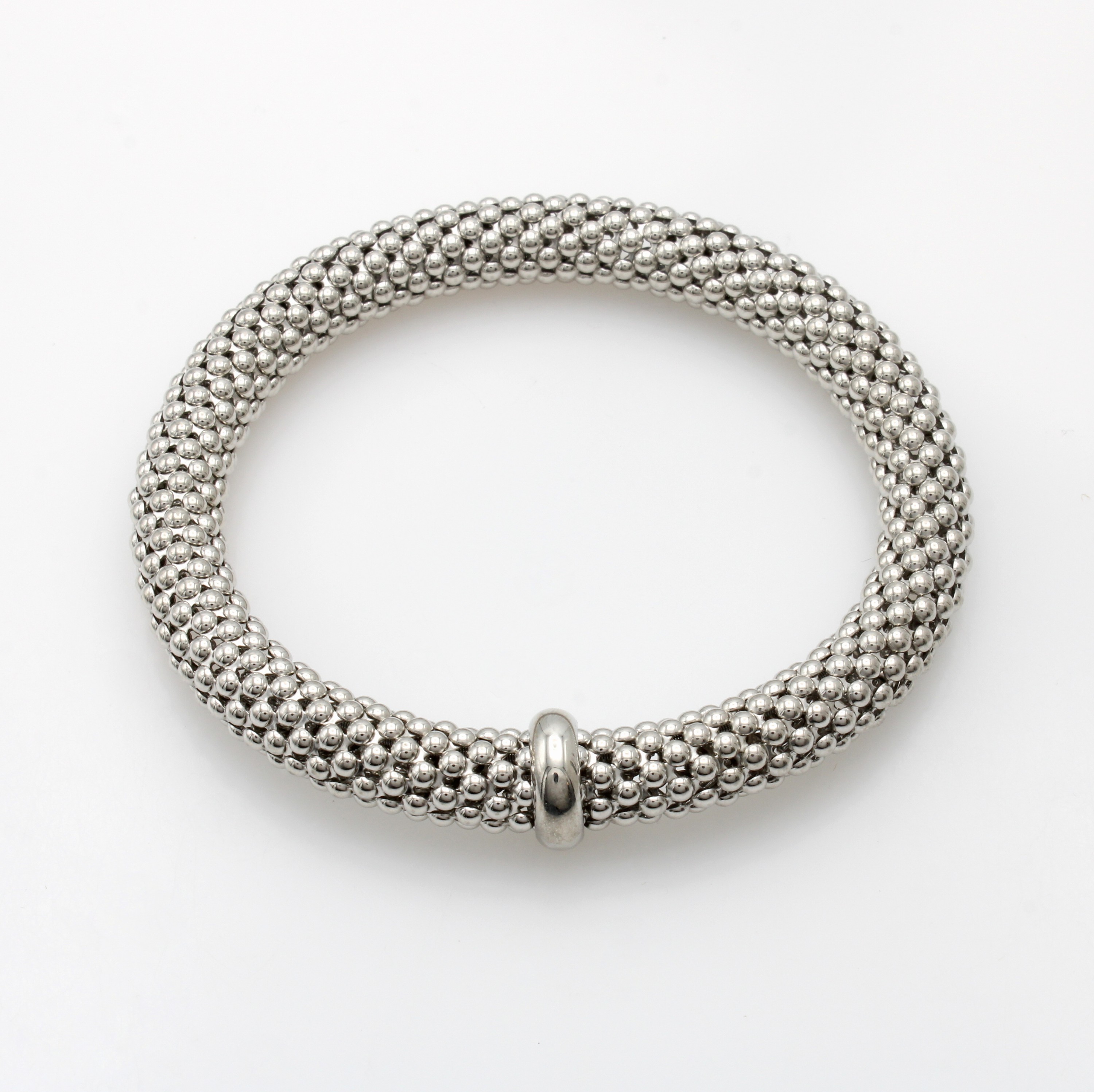 Image 27145909 - Armband, WG 585/000, leicht elastisch, im Himbeermuster, Stärke ca. 8.5 mm, Innend. ca. ...