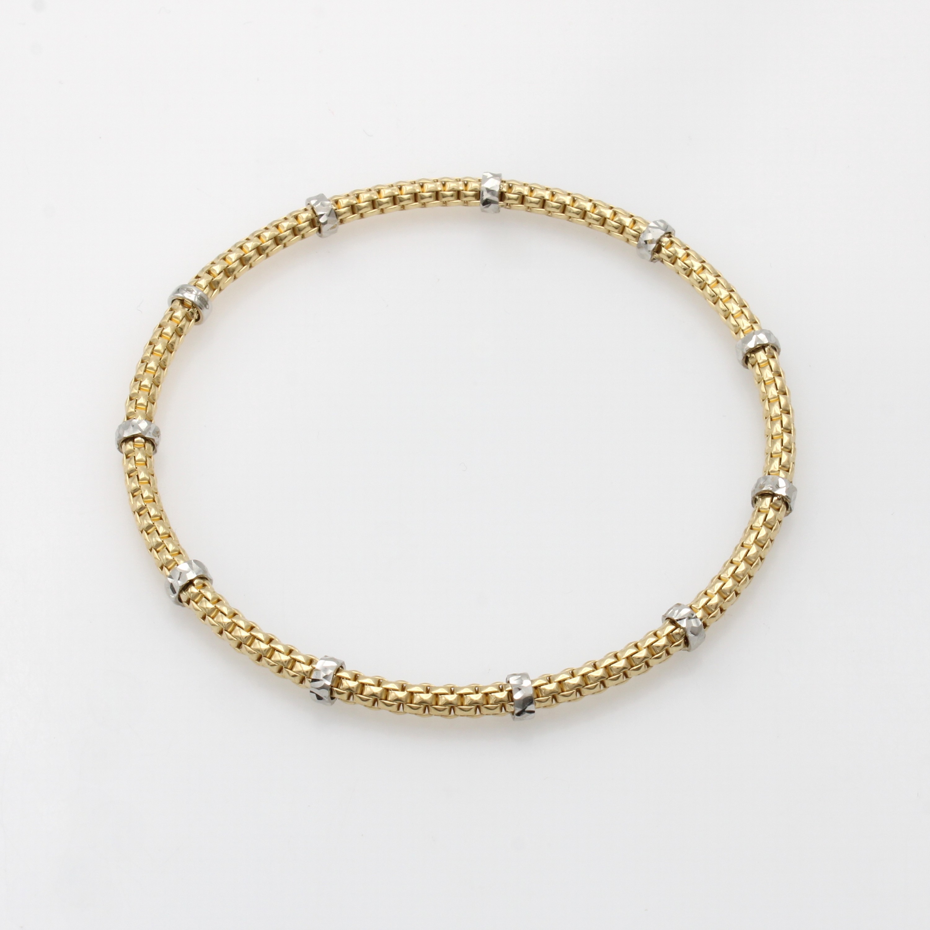 Image 27145914 - Elastisches Armband, GG/WG 585/000, fac. WG-Ringe, Stärke ca. 2 mm