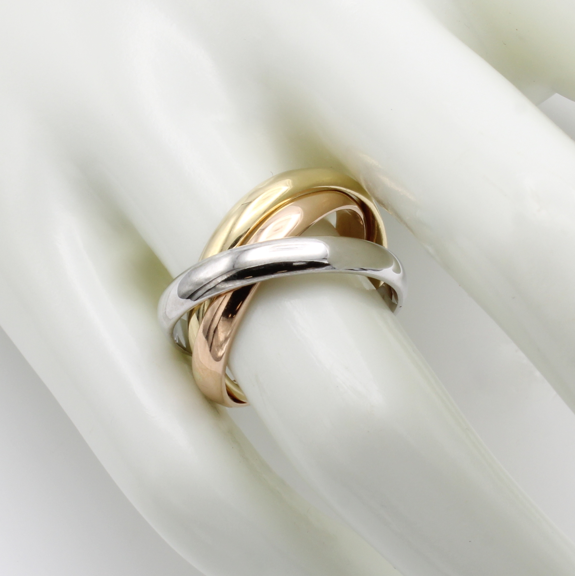 Image 27145929 - Ring, GG/WG/RG 585/000, 3 ineinander verschlungene Ringe, RW ca. 56