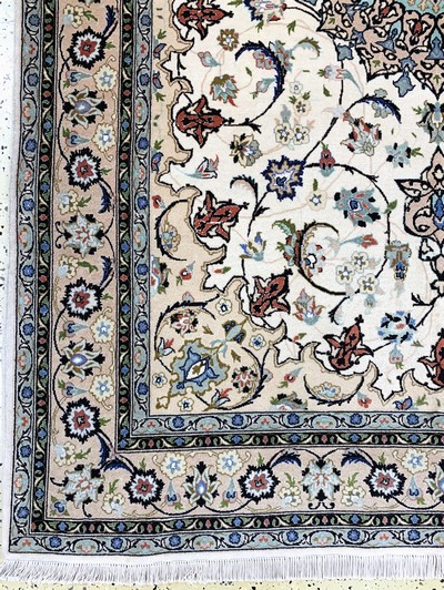 27145913b - Täbriz fein(50 Raj), Persien, Mitte 20.Jhd,Korkwolle mit Seide, ca. 220 x 155 cm, ca. ...