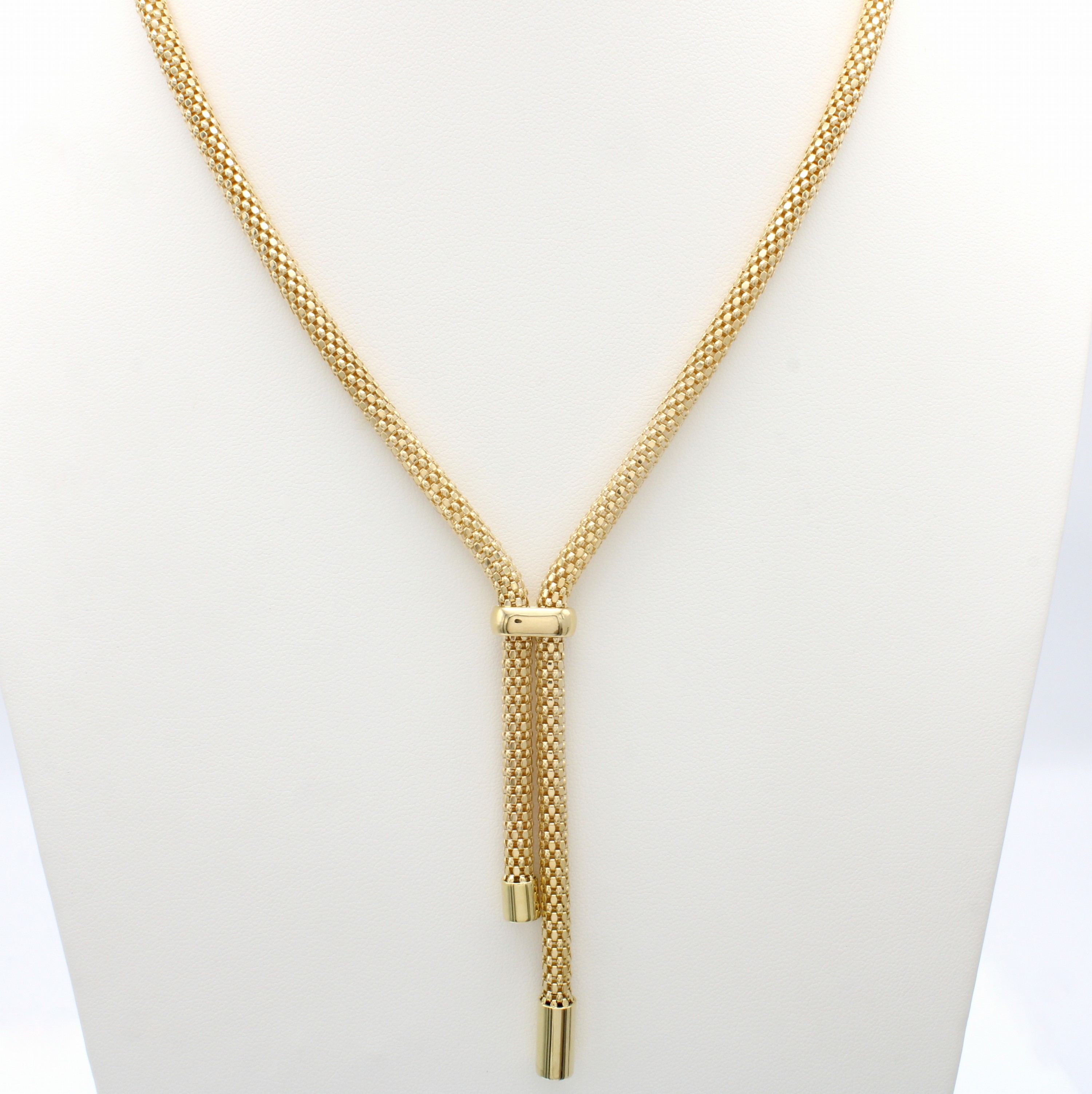 Image 27146003 - Y-Collier, GG 585/000, im Himbeermuster, Karabinerschl., L. ca. 45.5 cm