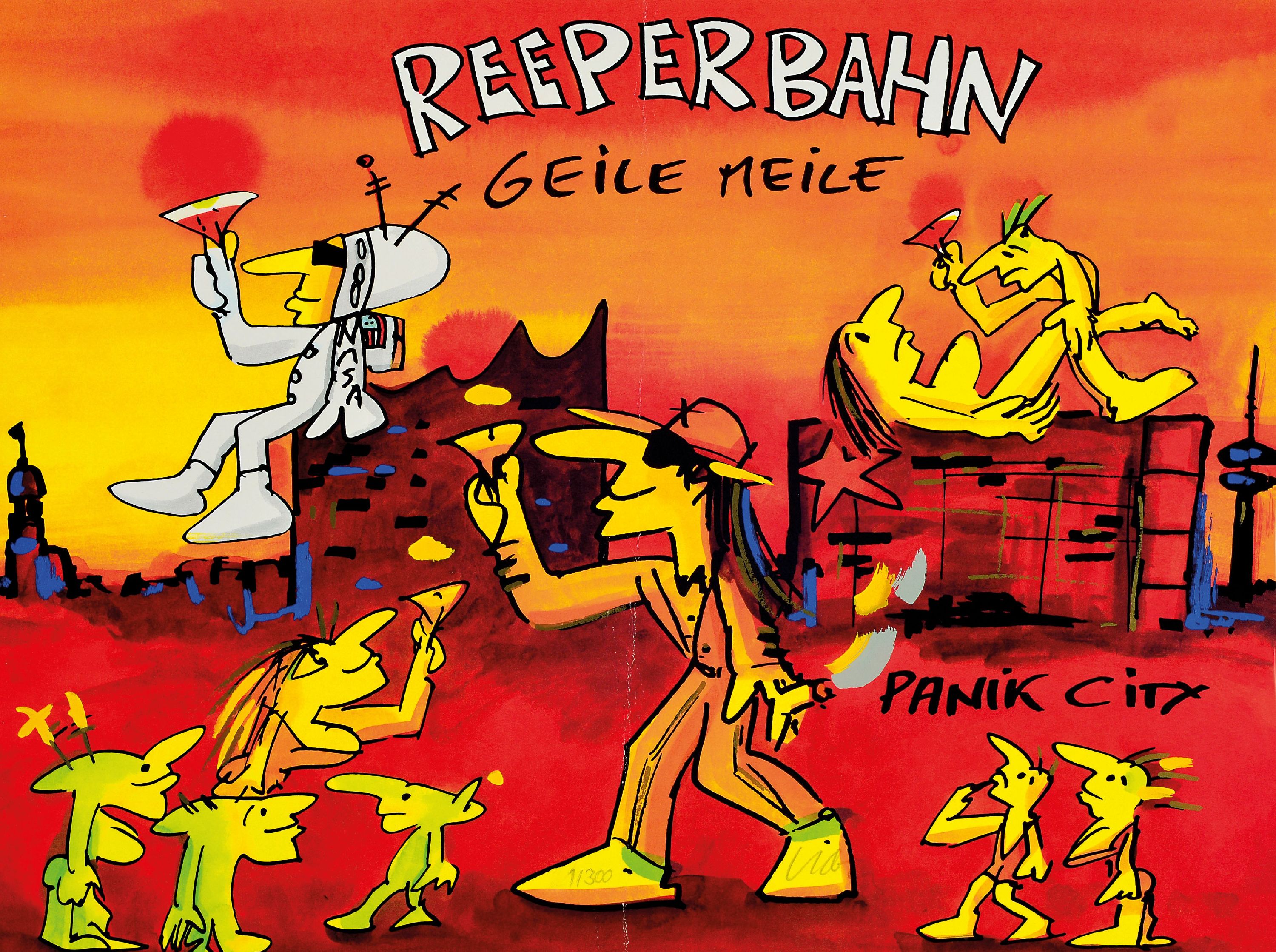 Image 27146124 - Udo Lindenberg, geb. 1946 Gronau, ´Reeperbahn Geile Meile. Panik City´, 2023, num. ...