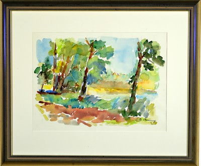 27146348a - Philippe Steinmetz, 1900-1987 Landau, 2 Aquarelle: 1) Blumen vor dem Fenster, re. u. ...
