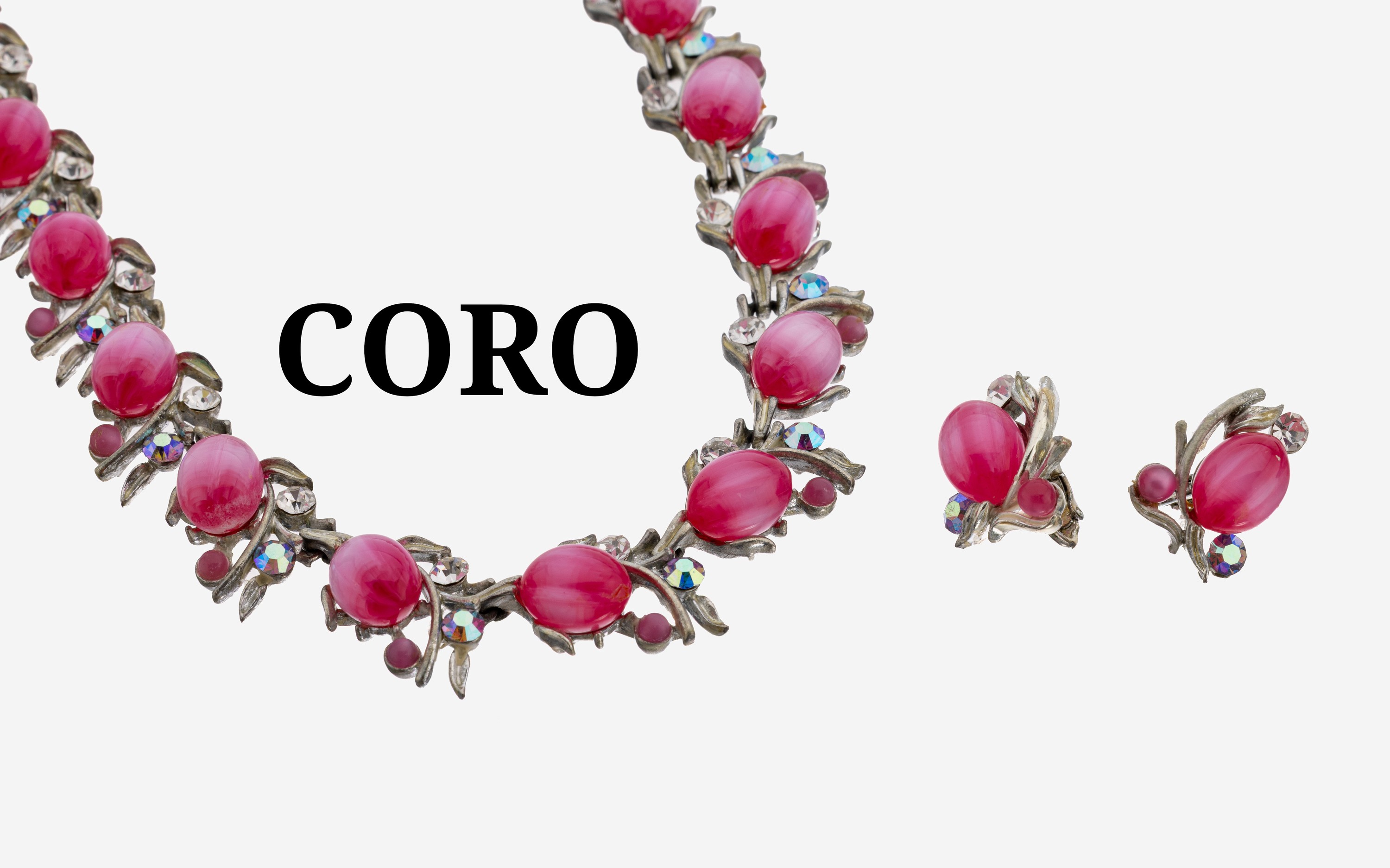 Image 27146400 - Ausgefallenes CORO Modeschmuckset, USA 1950er-60er Jahre, ´Sweet Apple Blossom´, ...