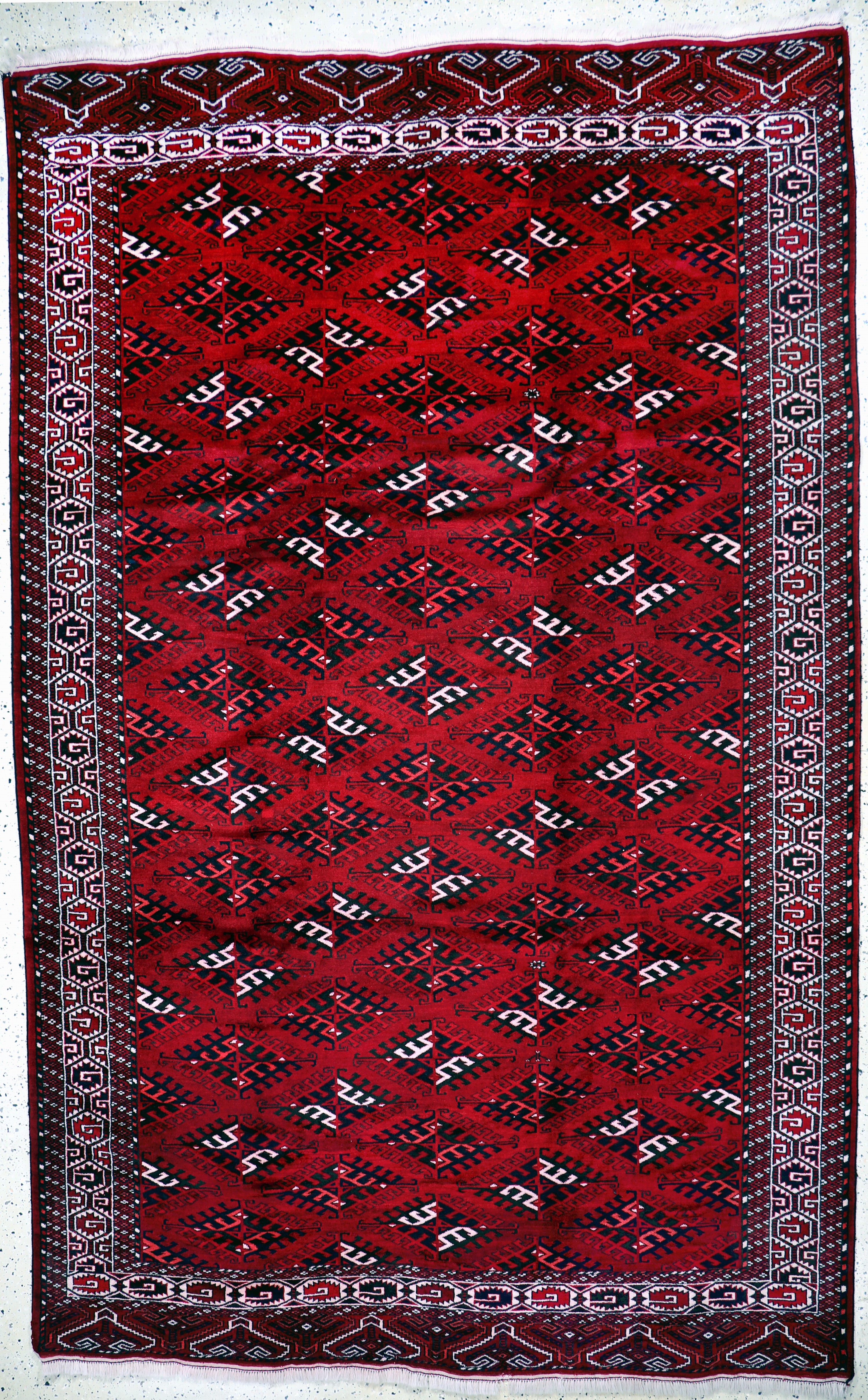 Image 27146406 - Yomud alt, Turkmenistan, Mitte 20.Jhd, Wolle auf Wolle, ca. 336 x 215 cm, EHZ: 2 ...