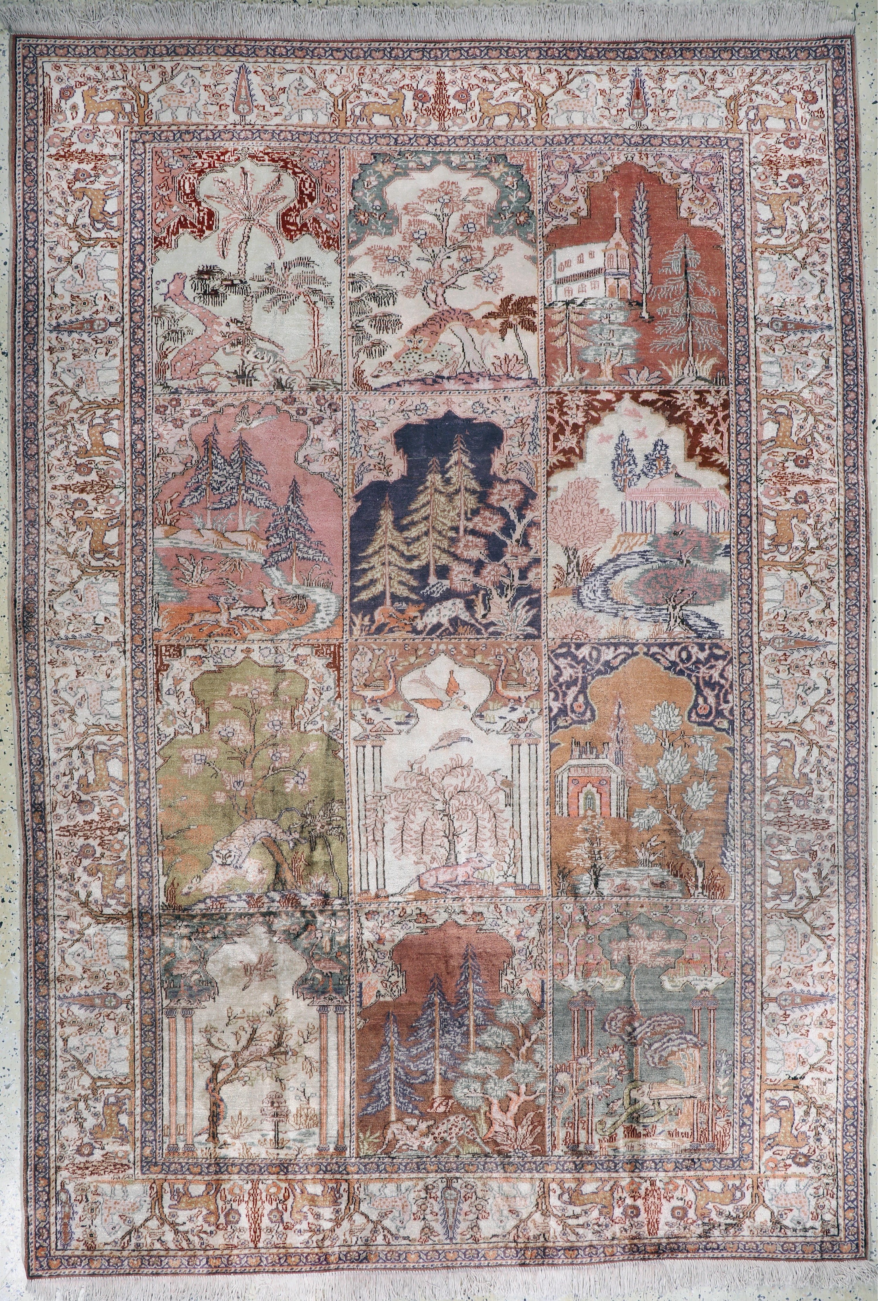 Image 27146410 - Kayseri Flosch, Türkei, Mitte 20.Jhd, merzerisierte Baumwolle, ca. 283 x 200 cm, EHZ: ...