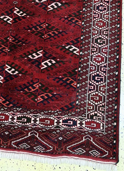 27146406a - Yomud alt, Turkmenistan, Mitte 20.Jhd, Wolle auf Wolle, ca. 336 x 215 cm, EHZ: 2 ...