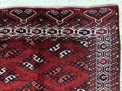 27146406e - Yomud alt, Turkmenistan, Mitte 20.Jhd, Wolle auf Wolle, ca. 336 x 215 cm, EHZ: 2 ...