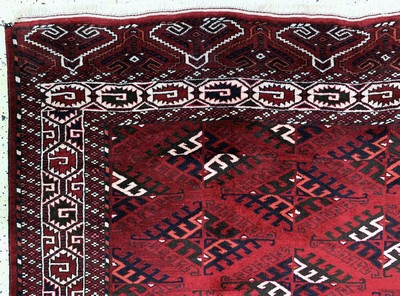 27146406f - Yomud alt, Turkmenistan, Mitte 20.Jhd, Wolle auf Wolle, ca. 336 x 215 cm, EHZ: 2 ...