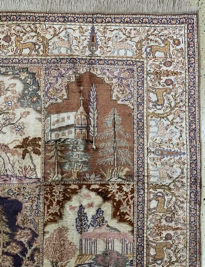 27146410d - Kayseri Flosch, Türkei, Mitte 20.Jhd, merzerisierte Baumwolle, ca. 283 x 200 cm, EHZ: ...