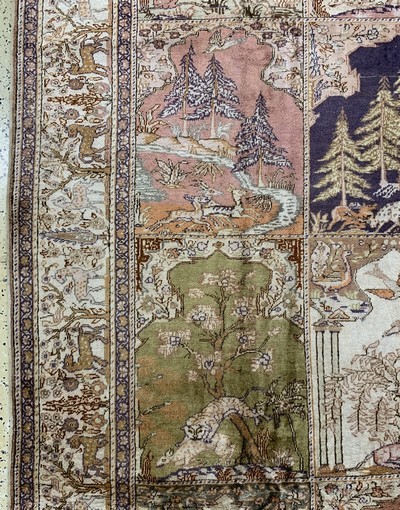 27146410e - Kayseri Flosch, Türkei, Mitte 20.Jhd, merzerisierte Baumwolle, ca. 283 x 200 cm, EHZ: ...