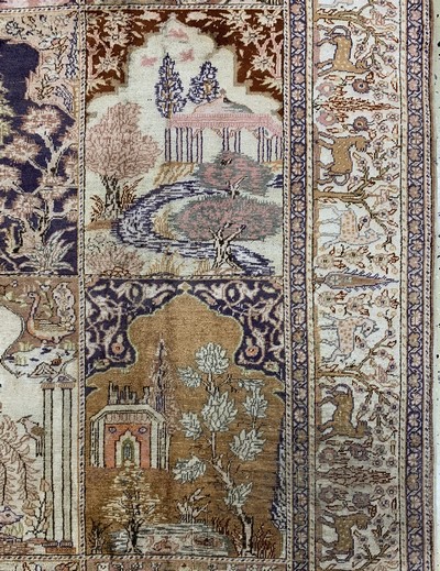 27146410f - Kayseri Flosch, Türkei, Mitte 20.Jhd, merzerisierte Baumwolle, ca. 283 x 200 cm, EHZ: ...