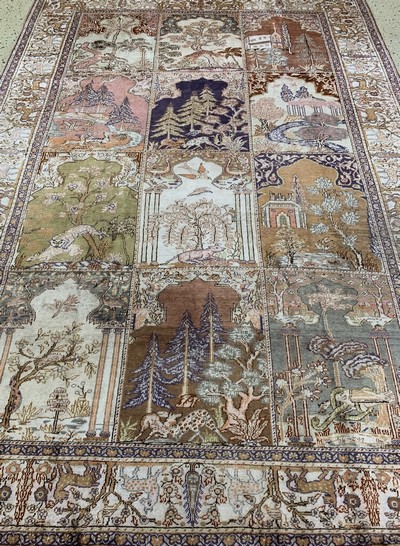 27146410g - Kayseri Flosch, Türkei, Mitte 20.Jhd, merzerisierte Baumwolle, ca. 283 x 200 cm, EHZ: ...