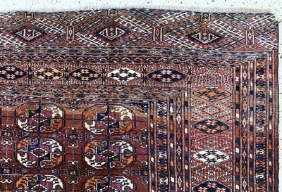 27146424f - Tekke Hauptteppich fein, Turkmenistan, um 1900, Wolle auf Wolle, ca. 276 x 219 cm, EHZ: ...