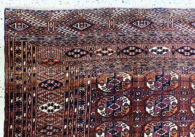 27146424g - Tekke Hauptteppich fein, Turkmenistan, um 1900, Wolle auf Wolle, ca. 276 x 219 cm, EHZ: ...