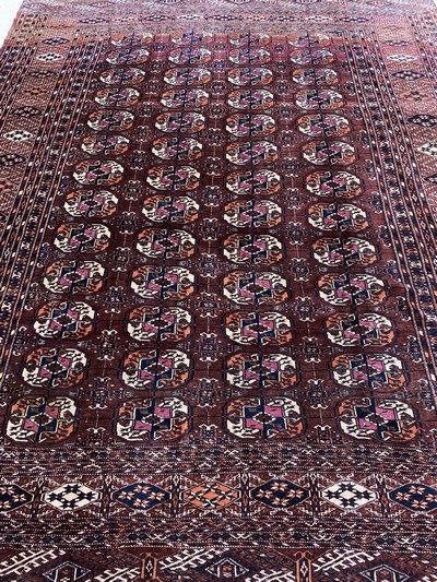 27146424h - Tekke Hauptteppich fein, Turkmenistan, um 1900, Wolle auf Wolle, ca. 276 x 219 cm, EHZ: ...