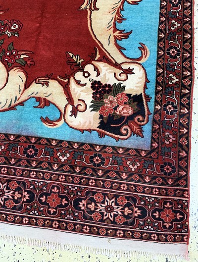 27146474a - Ghochan, Persien, Ende 20.Jhd, Wolle auf Wolle, ca. 315 x 211 cm, verfärbt, EHZ: 2 ...