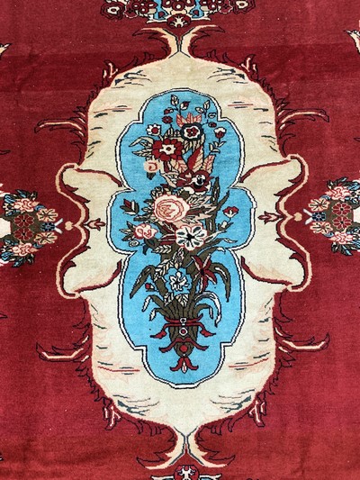 27146474d - Ghochan, Persien, Ende 20.Jhd, Wolle auf Wolle, ca. 315 x 211 cm, verfärbt, EHZ: 2 ...
