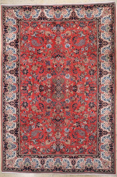 Image Yazd fein, Persien, Ende 20.Jhd, Korkwolle auf Baumwolle, ca. 290 x 190 cm, EHZ: 2-3 ...